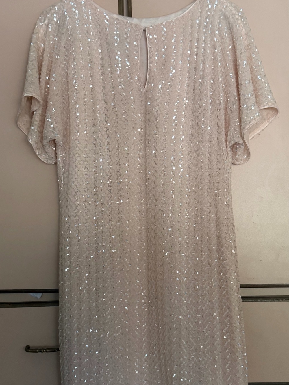 Vince Camuto Blush Sequin Midi Dress